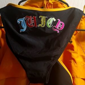 NWOT Black/multi colored String Bikini by Juicy Couture